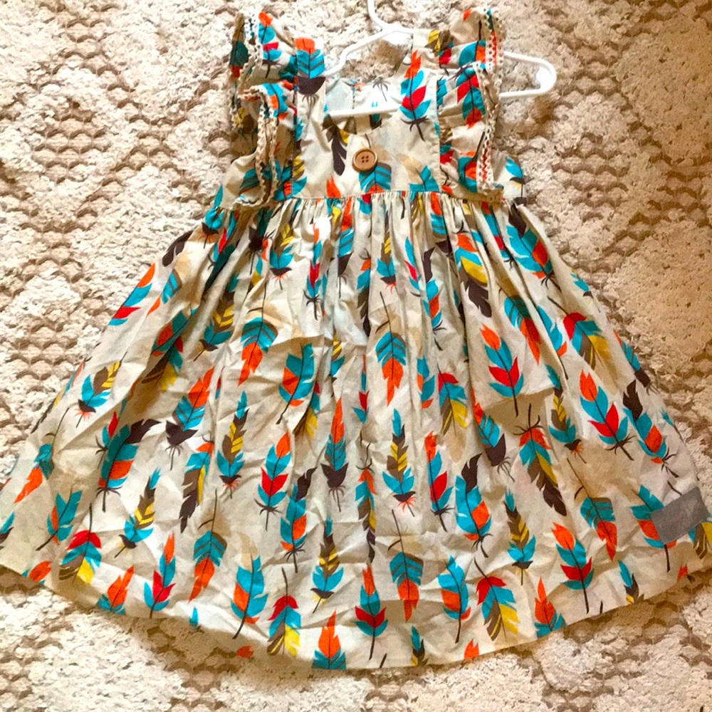 Eleanor Rose feather dress sz 4-5‎